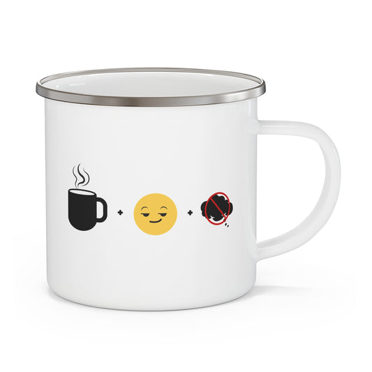 I run on caffeine, sarcasm, and inappropriate thoughts | Enamel Mug
