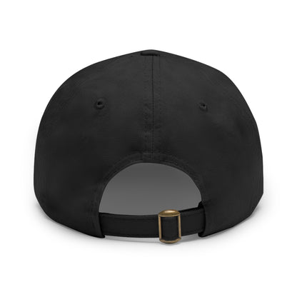 Powered by caffeine and unanswered emails | Hat with Leather Patch