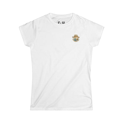 Powered by caffeine and unanswered emails | Women's Softstyle Tee