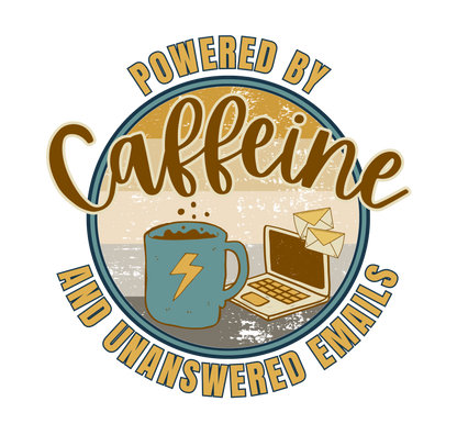 Powered by caffeine and unanswered emails | Hat with Leather Patch