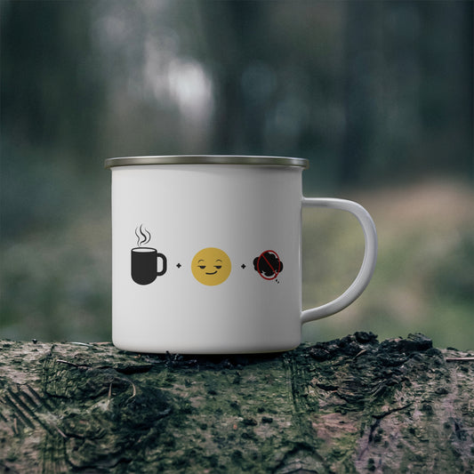 I run on caffeine, sarcasm, and inappropriate thoughts | Enamel Mug
