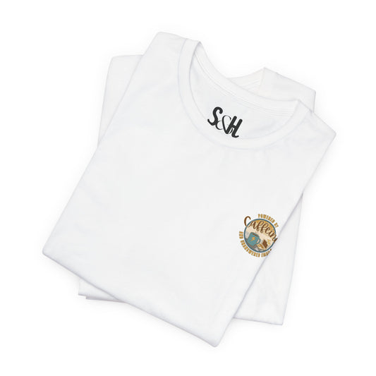 Powered by caffeine and unanswered emails | Unisex Short Sleeve T-Shirt